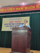 Ông Phan Thanh Liêm, Phó Giám đốc Sở GDĐT phát biểu khai mạc Hội thảo