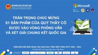 Bình Định có 01 sản phẩm lọt vào danh sách 61 sản phẩm ứng dụng CNTT xuất sắc lọt vào vòng phỏng vấn diễn đàn đổi mới sáng tạo giáo dục trên nền tảng CNTT - E2 Việt Nam 2022-2023