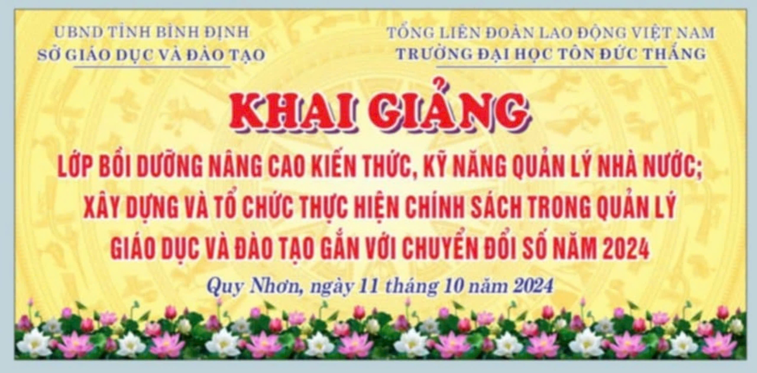 Khai giảng lớp bồi dưỡng nâng cao kiến thức, kỹ năng trong quản lý giáo dục và đào tạo gắn với chuyển đổi số